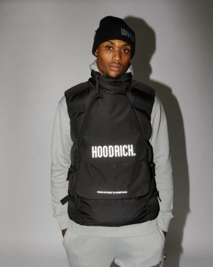 Black/Reflective Hoodrich Cosmos Gilet Outerwear | 4123-QJYZW