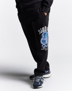 Black/White/Blue Hoodrich Beast Jogger Joggers | 4592-MFYCP