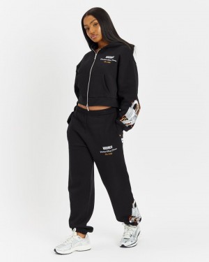 Black/White/Orange Hoodrich Eternal Oversized Jogger Joggers | 3127-KJEPG