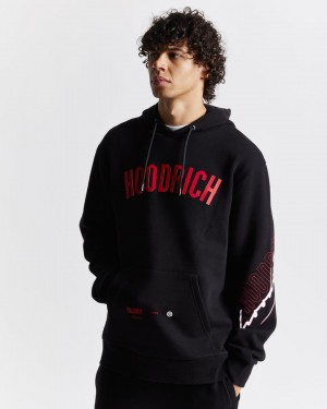 Black/White/Red Hoodrich Caliber Hoodie Hoodies | 3964-GEDFQ