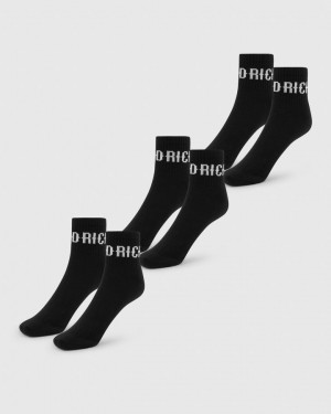 Black/White Hoodrich OG Core 3 Pack Quarter Socks Socks | 6391-CTZBJ