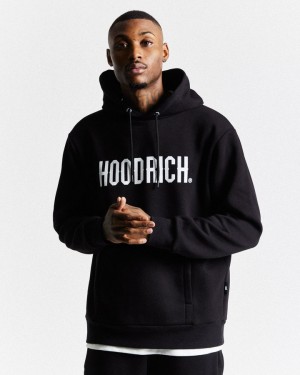 Black/White Hoodrich OG Core Hoodie Hoodies | 1478-UCAWG