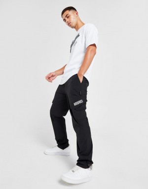 Black Hoodrich Disrict Cargo Track Pants Cargo Pants | XYP-491503