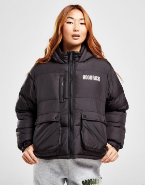 Black Hoodrich Puffer Jacket Outerwear | FUTXVJ-127