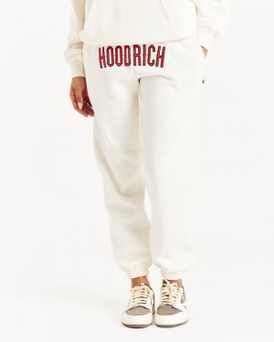 Cream/Red/Black Hoodrich OG Breeze Joggers Joggers | 5284-POMAN