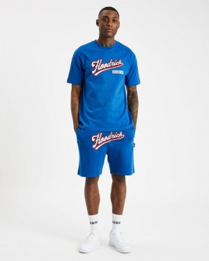 Déjà vu Blue/White/Mars Red Hoodrich Stadium Shorts Bottoms | 0245-IHZAG