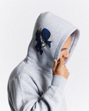 Grey/Blue Hoodrich Wave Hoodie Hoodies | 1695-AFJLG