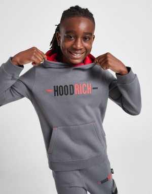 Grey Hoodrich Deflect Overhead Hoodie Junior Hoodies | RGCIHEP-91