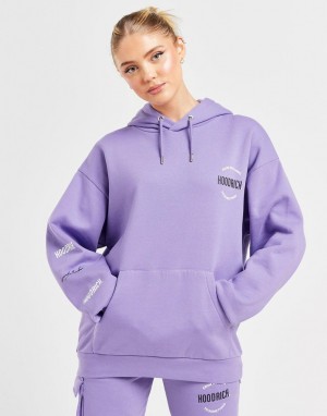 Purple Hoodrich Fetch Hoodie Hoodies | NMLJDC-597