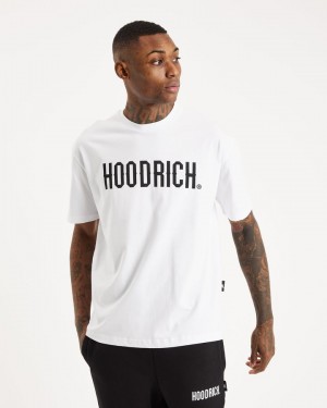 White/Black Hoodrich OG Core T-shirt T-shirts | 9678-LWBZF