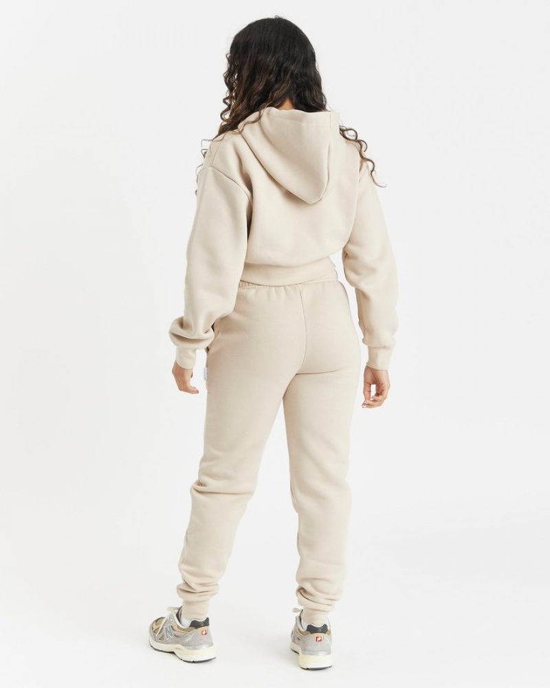 Beige/White Hoodrich OG Kraze Slim Jogger Joggers | 2179-AEDPU