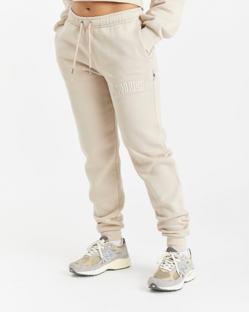 Beige/White Hoodrich OG Kraze Slim Jogger Joggers | 2179-AEDPU