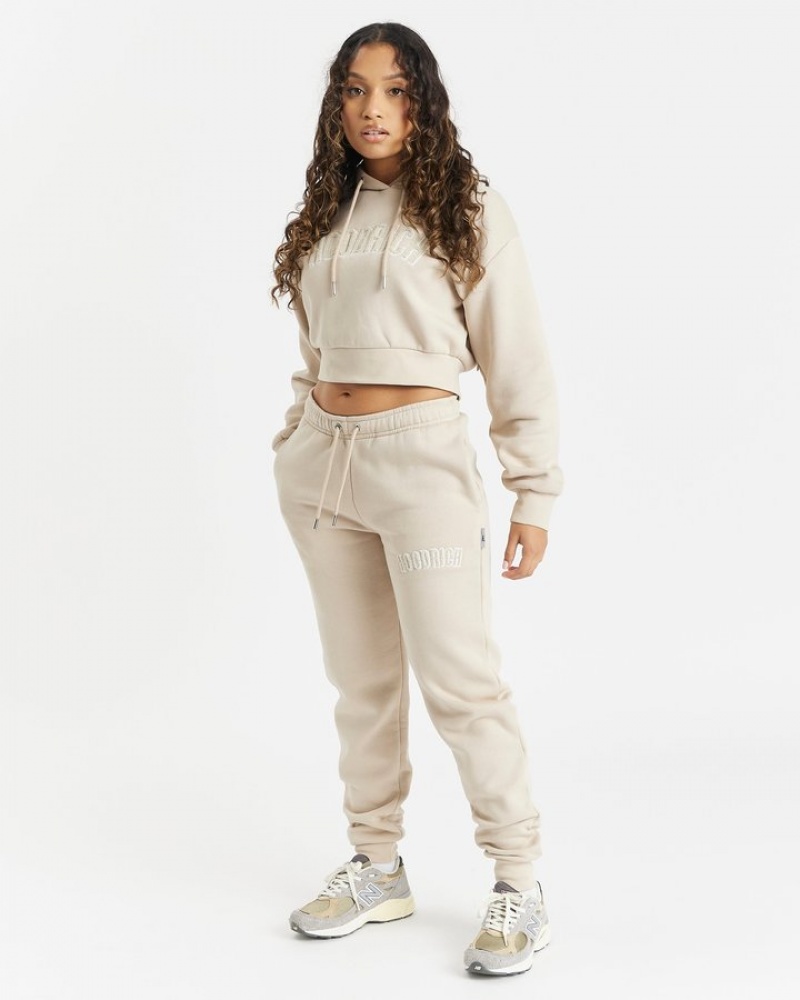 Beige/White Hoodrich OG Kraze Slim Jogger Joggers | 2179-AEDPU