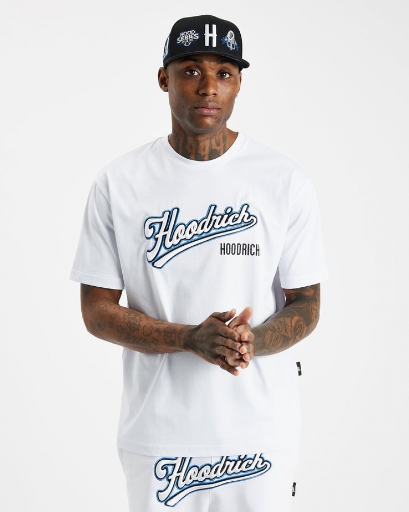 Black/Azure Blue/White Hoodrich Stadium V2 Fitted Cap Caps | 7023-PFKUJ