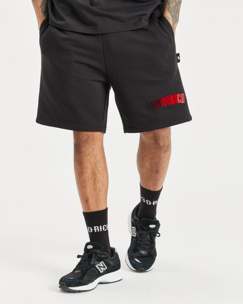 Black/Chili Pepper/Red Hoodrich OG Kraze Shorts Shorts | 6219-TKOPL