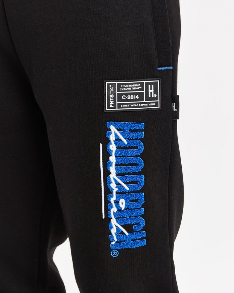 Black/Déjà vu Blue/White Hoodrich OG Blend V2 Joggers Bottoms | 6253-EFHAM