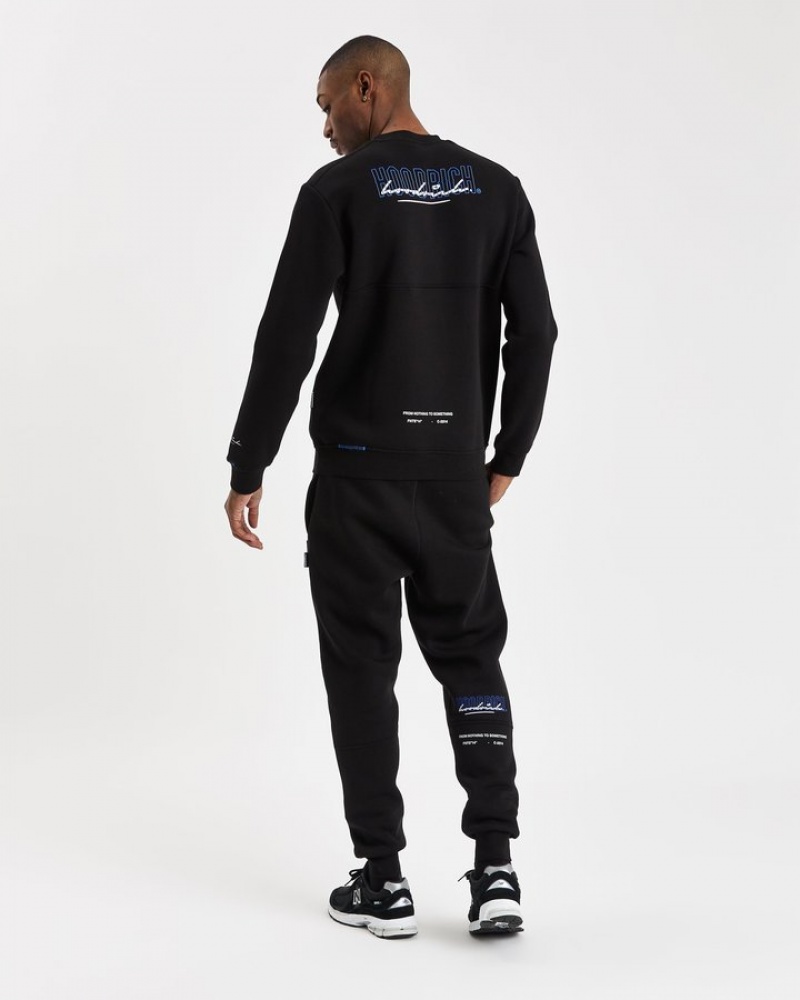 Black/Déjà vu Blue/White Hoodrich OG Blend V2 Joggers Bottoms | 6253-EFHAM