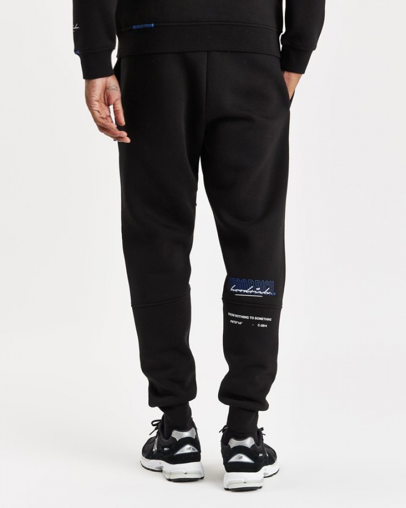 Black/Déjà vu Blue/White Hoodrich OG Blend V2 Joggers Bottoms | 6253-EFHAM