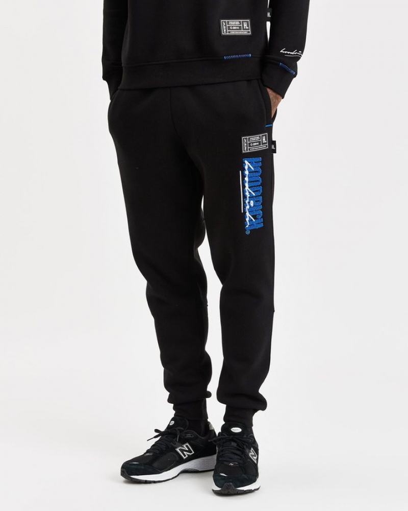 Black/Déjà vu Blue/White Hoodrich OG Blend V2 Joggers Bottoms | 6253-EFHAM