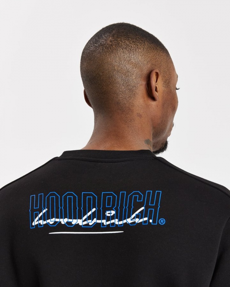 Black/Déjà vu Blue/White Hoodrich OG Blend V2 Sweatshirt Sweatshirts | 9380-VNUHT