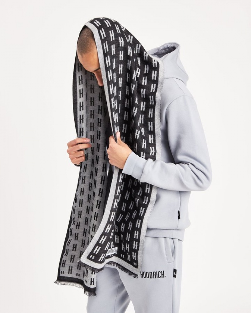 Black/Grey Hoodrich OG Exclusive Reversible Scarf Gloves and Scarves | 4067-DCIXL