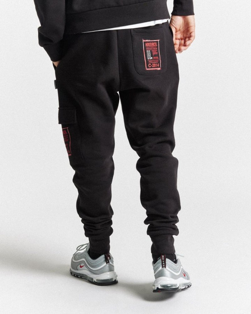 Black/Red/White Hoodrich OG Akira V7 Cargo Joggers Joggers | 9174-ZYAJV