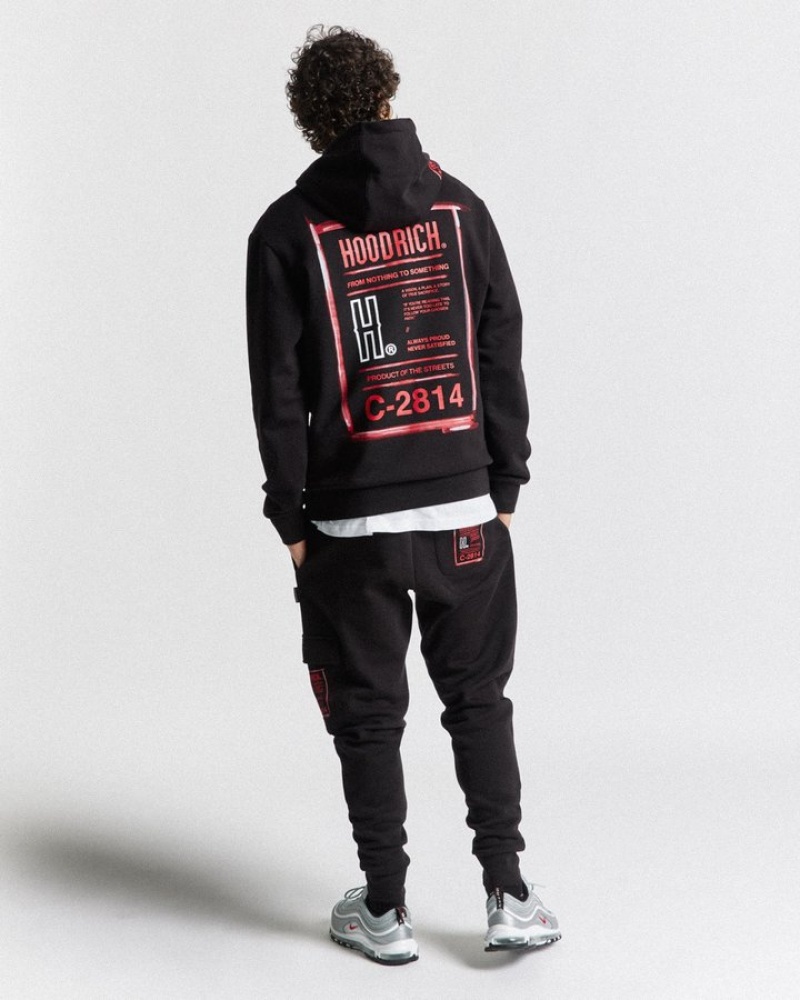 Black/Red/White Hoodrich OG Akira V7 Cargo Joggers Joggers | 9174-ZYAJV