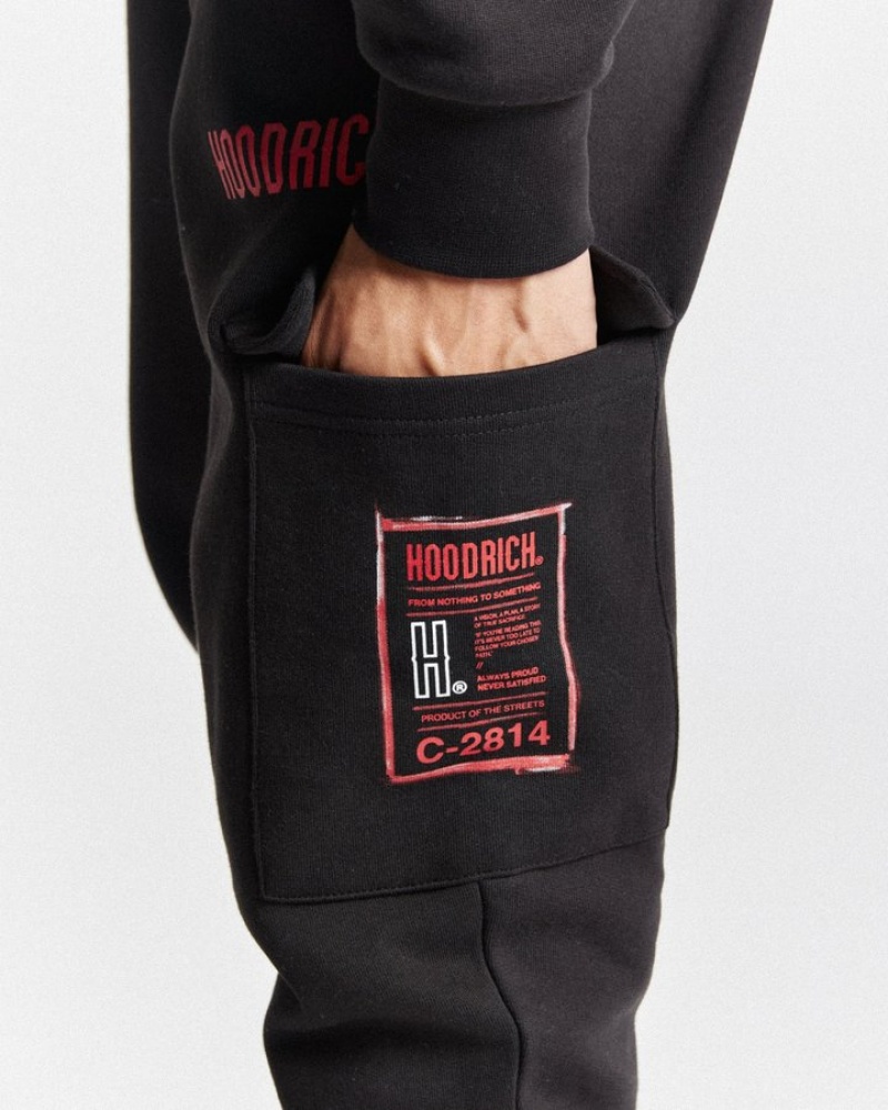 Black/Red/White Hoodrich OG Akira V7 Cargo Joggers Joggers | 9174-ZYAJV