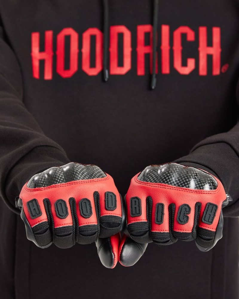 Black/Red Hoodrich OG Tactical Gloves Gloves and Scarves | 3576-RSIXB