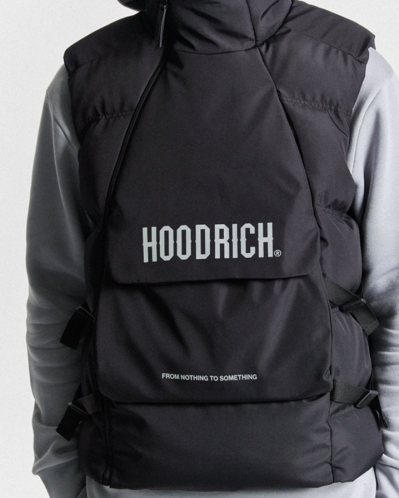 Black/Reflective Hoodrich Cosmos Gilet Outerwear | 4123-QJYZW