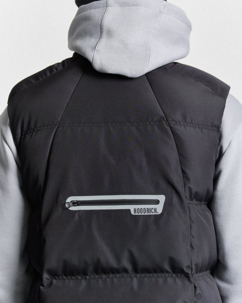 Black/Reflective Hoodrich Cosmos Gilet Outerwear | 4123-QJYZW