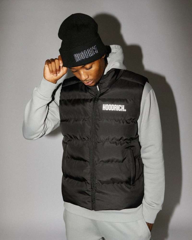 Black/Reflective Hoodrich OG Stack Gilet Outerwear | 5980-STLZN