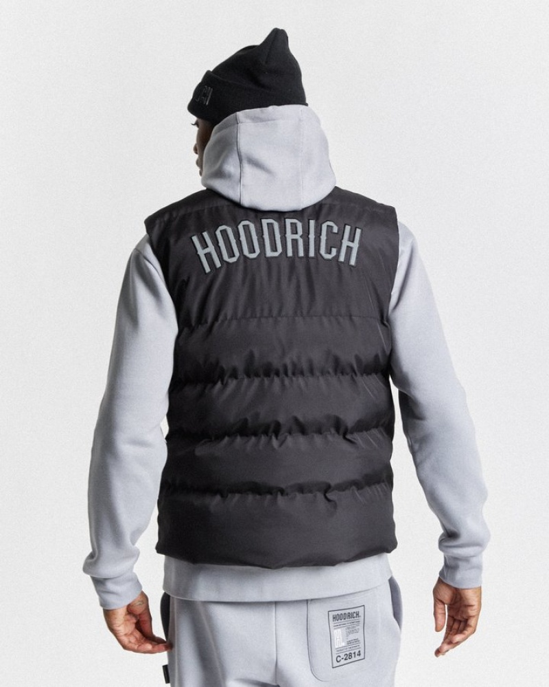 Black/Reflective Hoodrich OG Stack Gilet Outerwear | 5980-STLZN