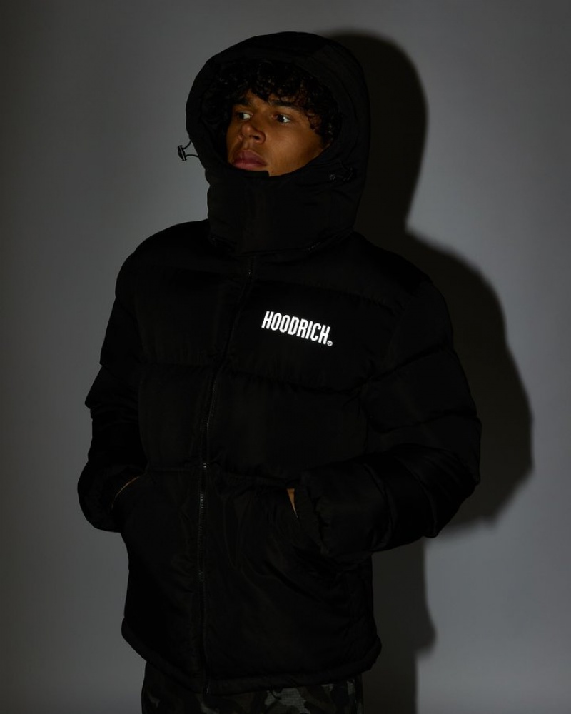 Black/Reflective Hoodrich OG Stack Jacket Outerwear | 0985-TVACN