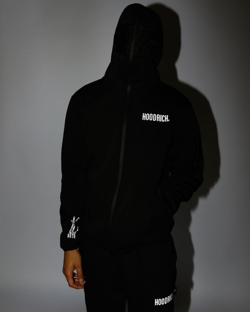 Black/Reflective Hoodrich OG Virtue Full Zip Hoodie Hoodies | 3251-WGNVI