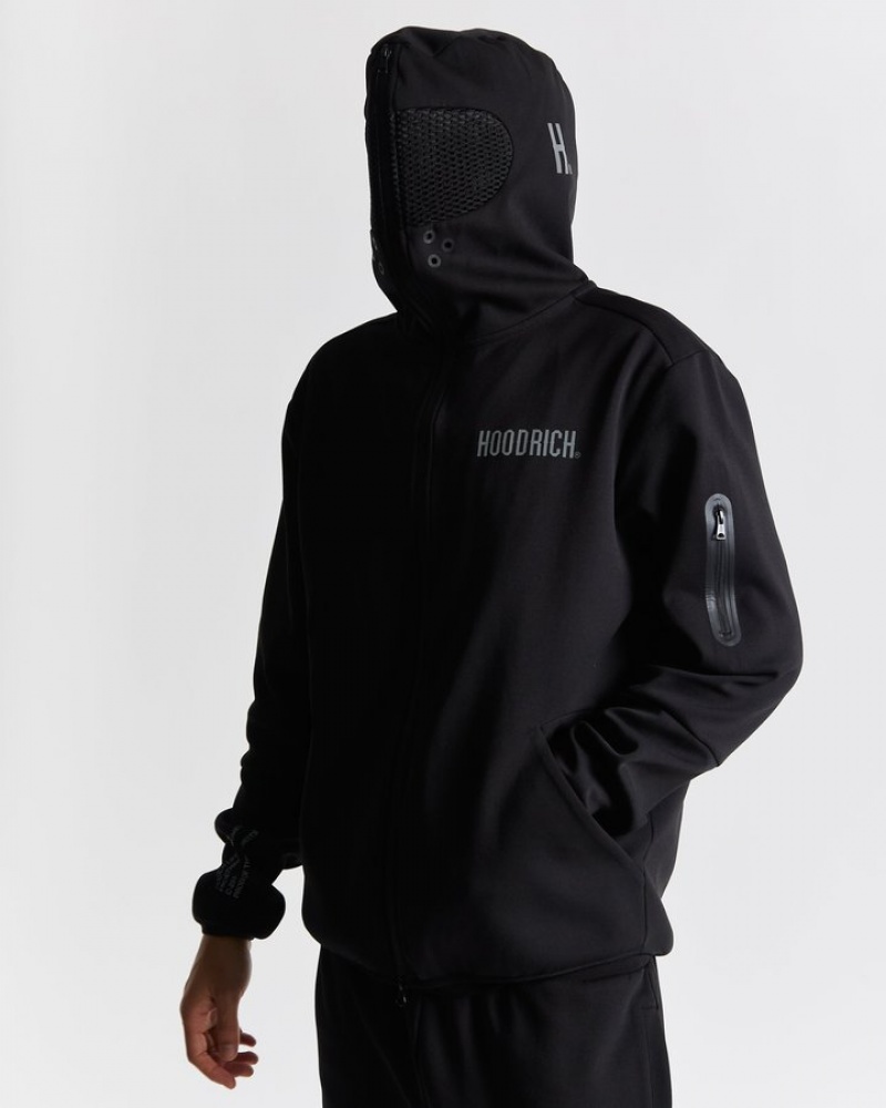 Black/Reflective Hoodrich OG Virtue Full Zip Hoodie Hoodies | 3251-WGNVI