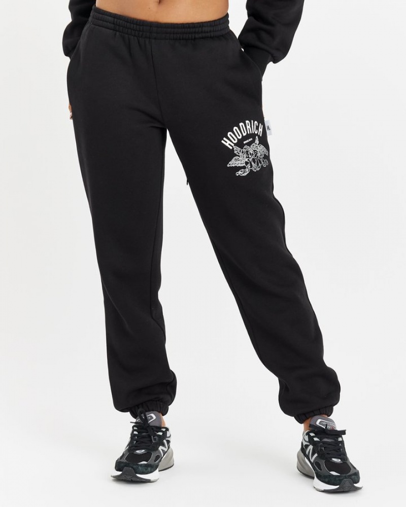 Black/Silver/Orange Hoodrich Aura Jogger Sweatshirts | 8069-XOMPK