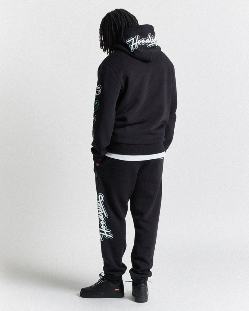 Black/White/Blue Hoodrich Arena Joggers Joggers | 5317-DCVKX