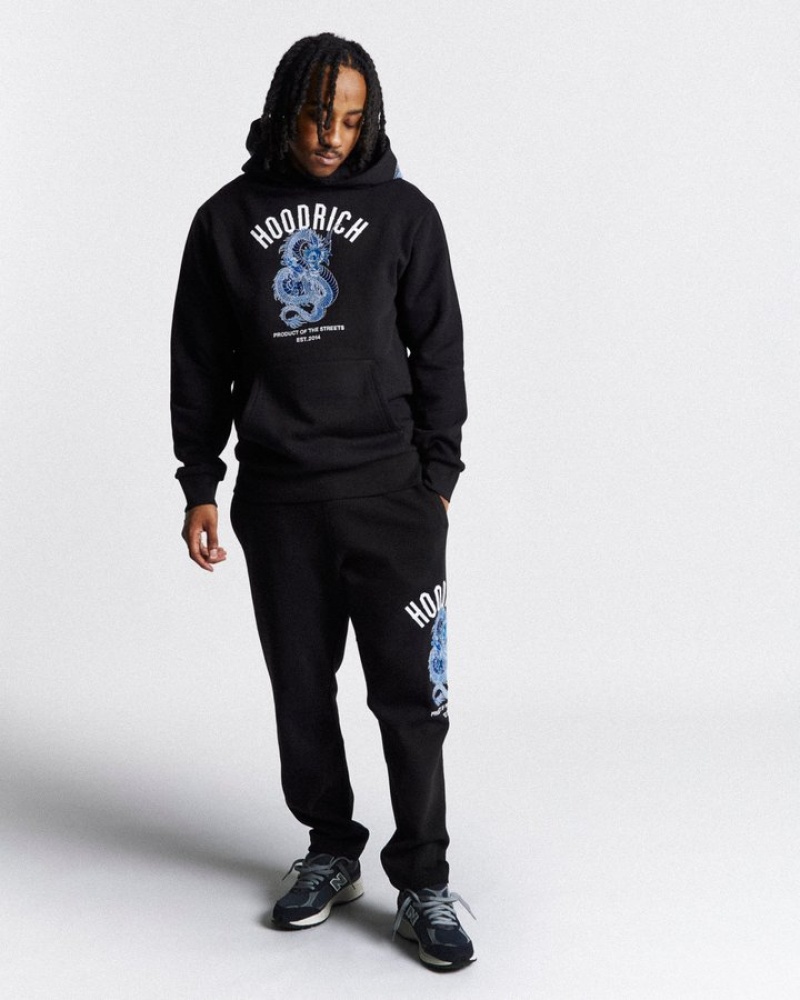 Black/White/Blue Hoodrich Beast Jogger Joggers | 4592-MFYCP