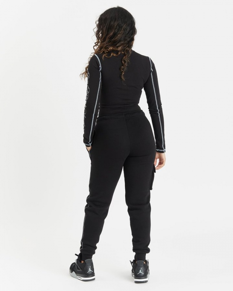 Black/White/Blue Hoodrich OG Distinct Bodysuit Bodysuits | 6812-UWGBT