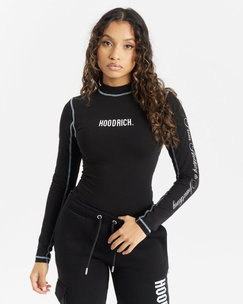 Black/White/Blue Hoodrich OG Distinct Bodysuit Bodysuits | 6812-UWGBT