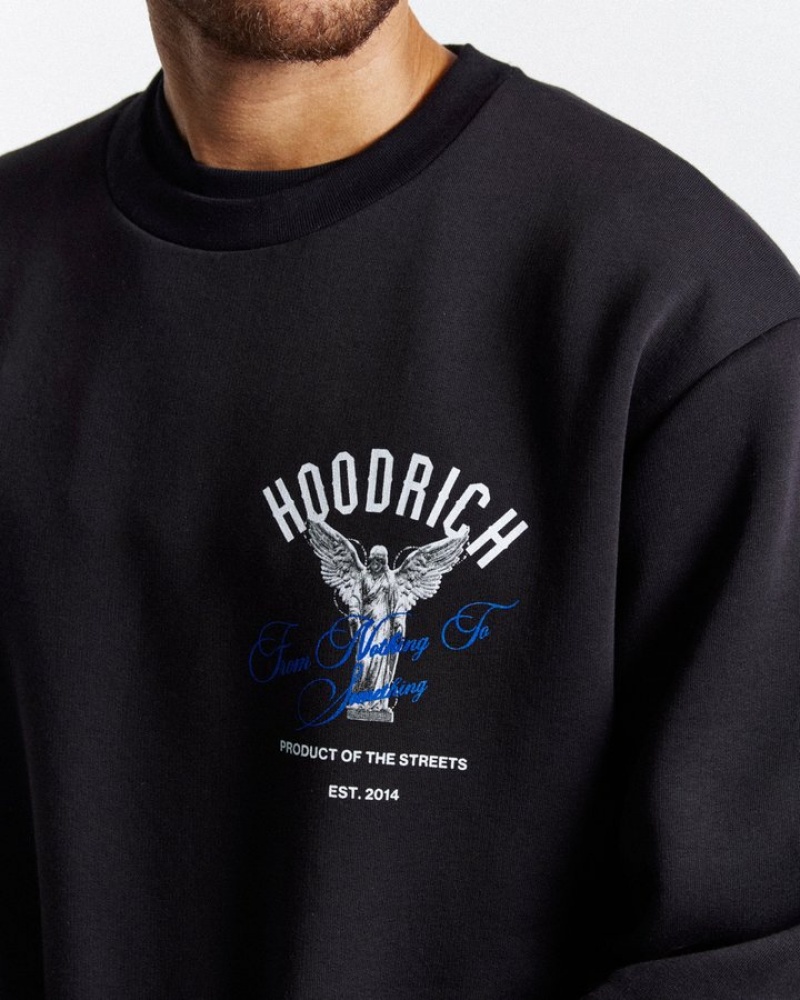 Black/White/Blue Hoodrich Vital Sweatshirt Sweatshirts | 5718-HLWBD