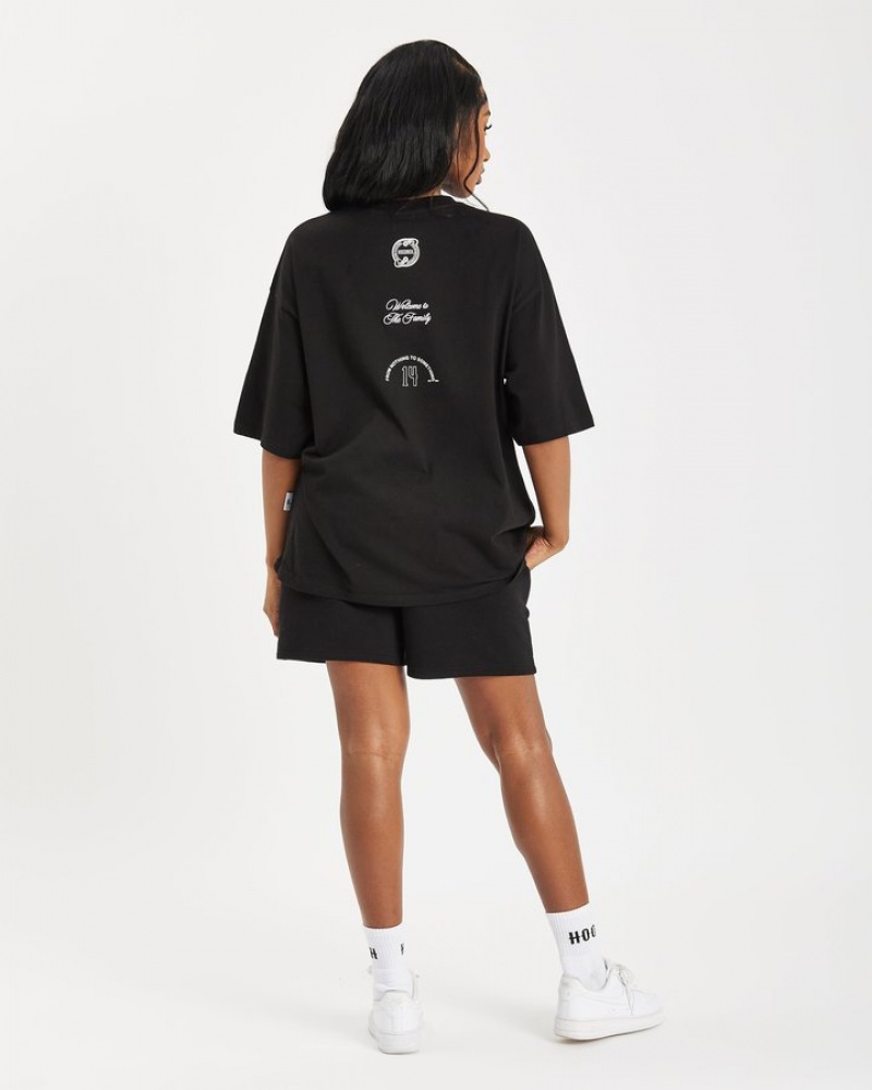 Black/White/Evening Primrose Hoodrich OG Match Shorts Shorts | 5703-MYIGC