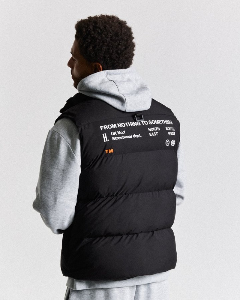 Black/White/Flame Hoodrich Limit Gilet Outerwear | 2769-ODGUY