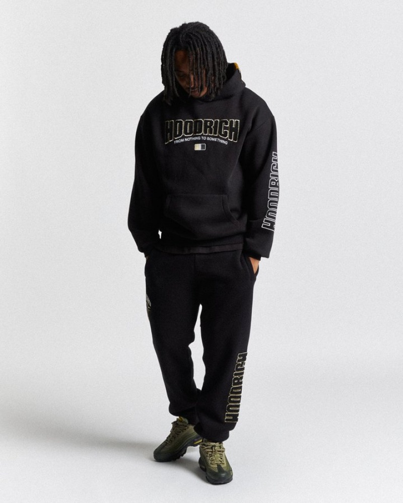 Black/White/Gold Hoodrich Zenith Oversized Joggers Joggers | 7235-KHILW