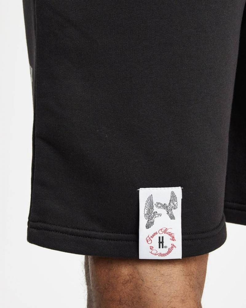 Black/White/Mars Red Hoodrich OG Take Flight V2 Shorts Shorts | 8093-TWEBL