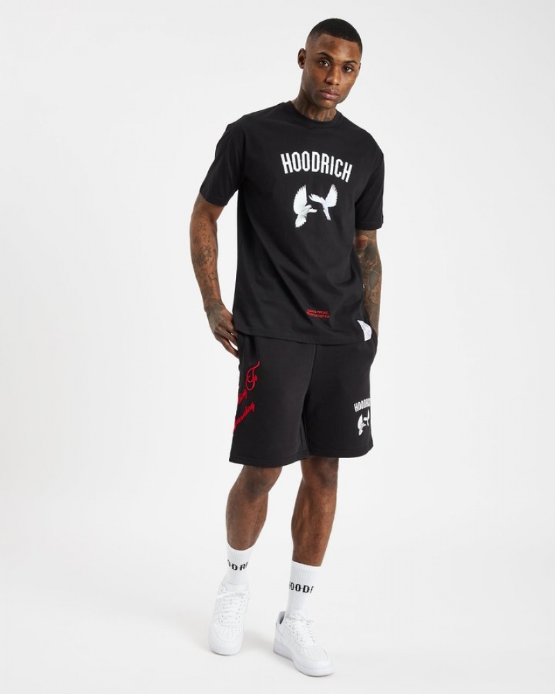 Black/White/Mars Red Hoodrich OG Take Flight V2 Shorts Shorts | 8093-TWEBL