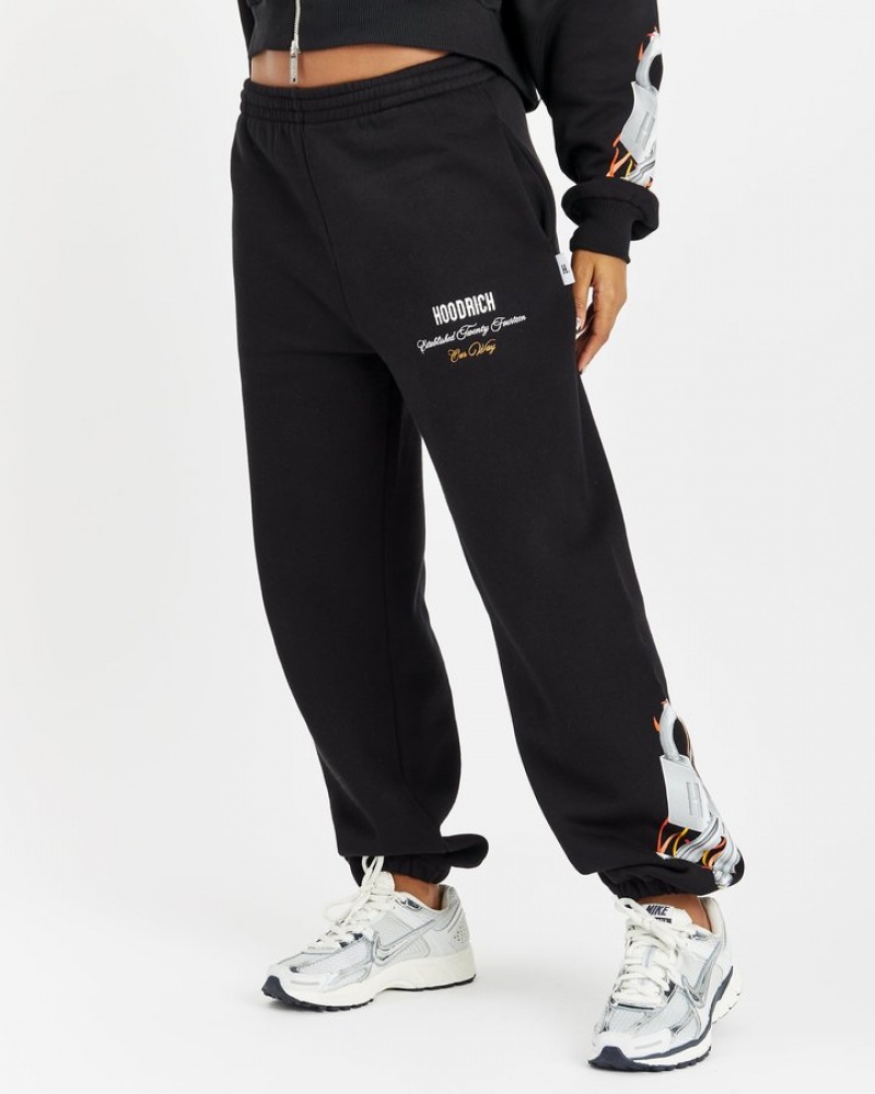 Black/White/Orange Hoodrich Eternal Oversized Jogger Joggers | 3127-KJEPG