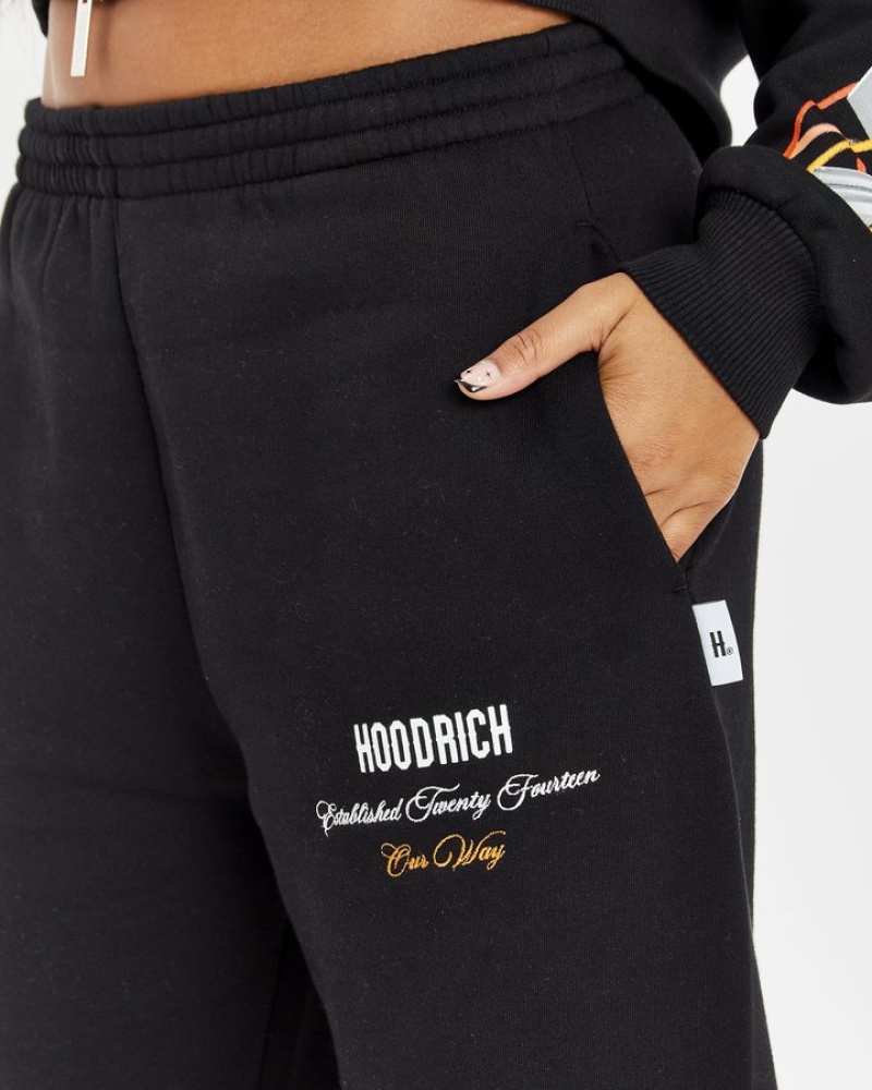 Black/White/Orange Hoodrich Eternal Oversized Jogger Joggers | 3127-KJEPG