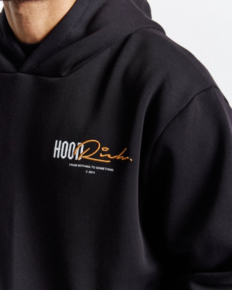 Black/White/Orange Hoodrich Moiety Hoodie Hoodies | 1824-PNXDE